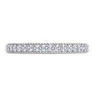 Sterling Silver 2mm Thin CZ Band Ring