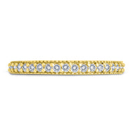 Sterling Silver 2mm Thin CZ Band Ring