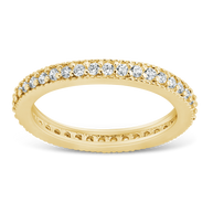 Sterling Silver 2mm Thin CZ Band Ring