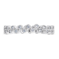 Sterling Silver Cubic Zirconia Bubbles Band Ring