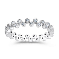 Sterling Silver Cubic Zirconia Bubbles Band Ring