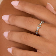Sterling Silver Open Chain Link Ring
