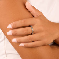 Sterling Silver Open Chain Link Ring