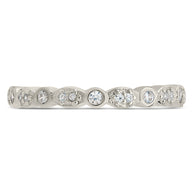 Sterling Silver CZ Bezel Band Ring
