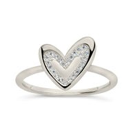 Sterling Silver Mabel CZ Heart Ring