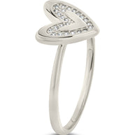 Sterling Silver Mabel CZ Heart Ring