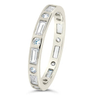 Sterling Silver Ethel CZ Band Ring