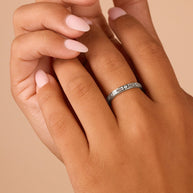 Sterling Silver Ethel CZ Band Ring