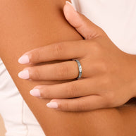 Sterling Silver Ethel CZ Band Ring