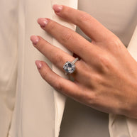 Sterling Silver Jessa CZ Radiant Ring