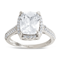 Sterling Silver Jessa CZ Radiant Ring