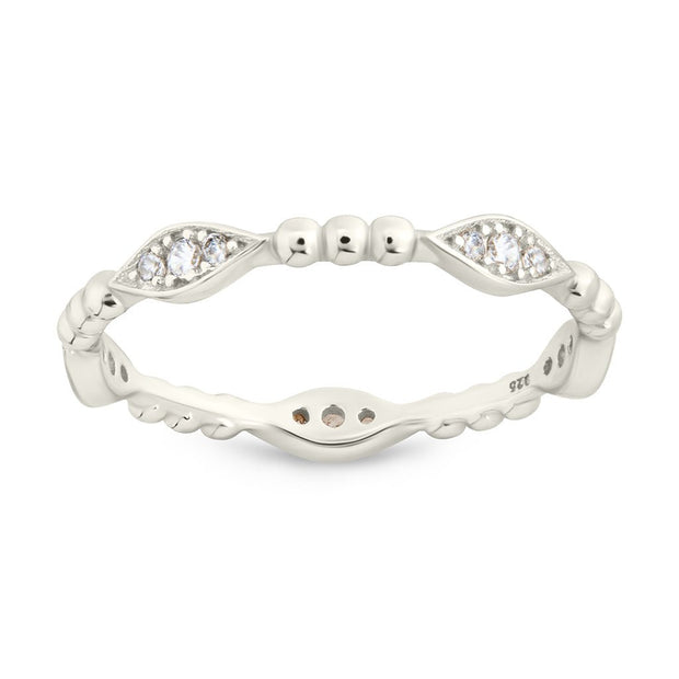 Sterling Silver Lydia CZ Bubble Ring