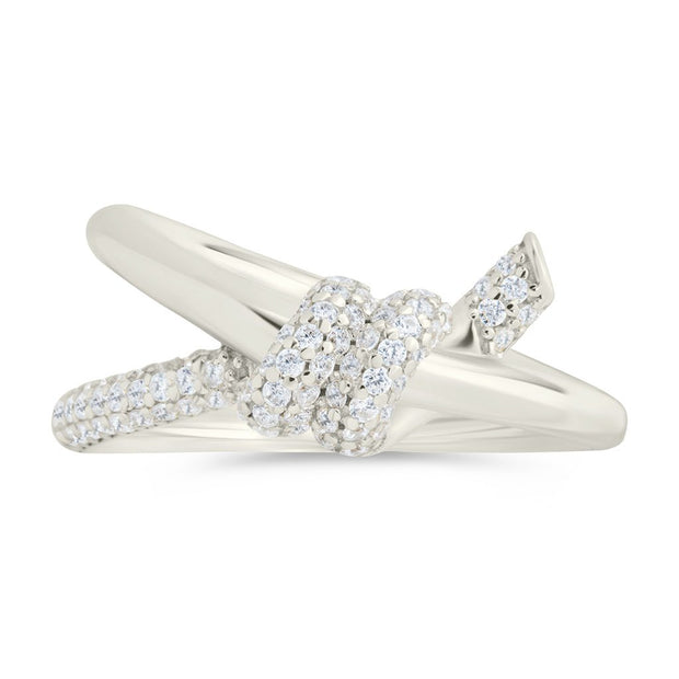 Sterling Silver Irene CZ Twisted Ring