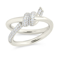 Sterling Silver Irene CZ Twisted Ring