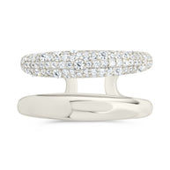 Sterling Silver Maisey CZ Studded Open Ring