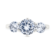 Sterling Silver Nia CZ Round Ring