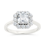 Sterling Silver Shaina CZ Cushion Ring