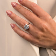 Sterling Silver Shaina CZ Cushion Ring