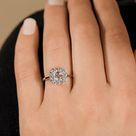 Sterling Silver Shaina CZ Cushion Ring
