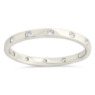 Sterling Silver Mindy CZ Studded Ring