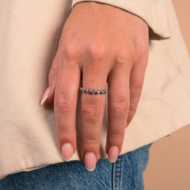 Sterling Silver Trisha CZ Bezel Ring