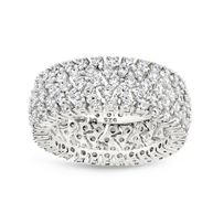 Sterling Silver Yvonne CZ Stacking Ring
