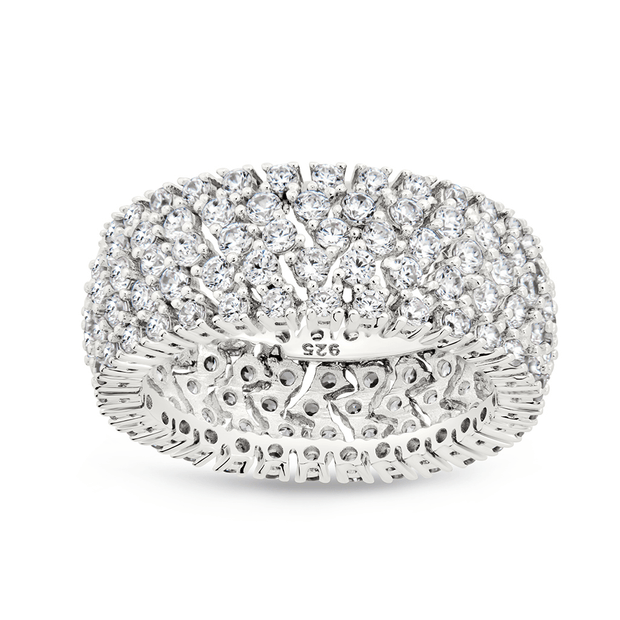 Sterling Silver Yvonne CZ Stacking Ring