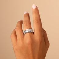 Sterling Silver Yvonne CZ Stacking Ring