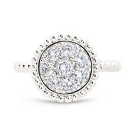 Sterling Silver Casey CZ Circle Ring