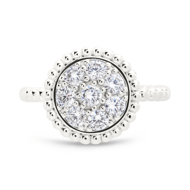Sterling Silver Casey CZ Circle Ring