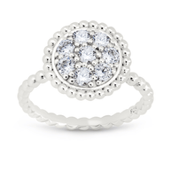 Sterling Silver Casey CZ Circle Ring