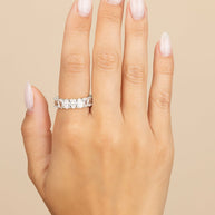 Sterling Silver Janis CZ Eternity Band Ring