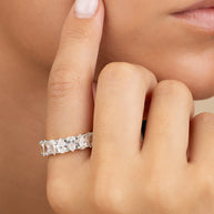 Sterling Silver Janis CZ Eternity Band Ring