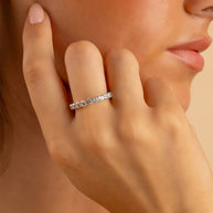 Sterling Silver Gracie CZ Eternity Ring