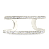 Sterling Silver Wendy CZ Stacking Open Band Ring