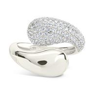 Sterling Silver Cecilia CZ Open Ring