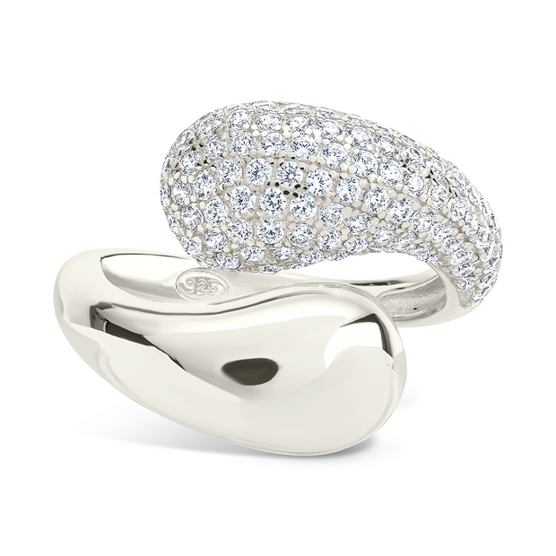 Sterling Silver Cecilia CZ Open Ring