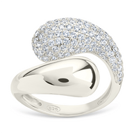 Sterling Silver Cecilia CZ Open Ring
