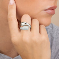Sterling Silver Cecilia CZ Open Ring