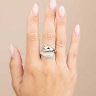 Sterling Silver Cecilia CZ Open Ring