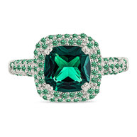 Sterling Silver Emerald CZ Legacy Ring
