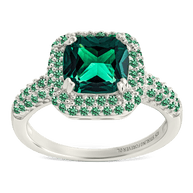 Sterling Silver Emerald CZ Legacy Ring