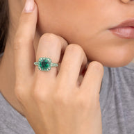 Sterling Silver Emerald CZ Legacy Ring