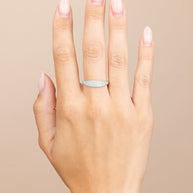 Sterling Silver Pave Signet Ring