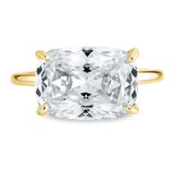 Sterling Silver Cushion East-West Ring