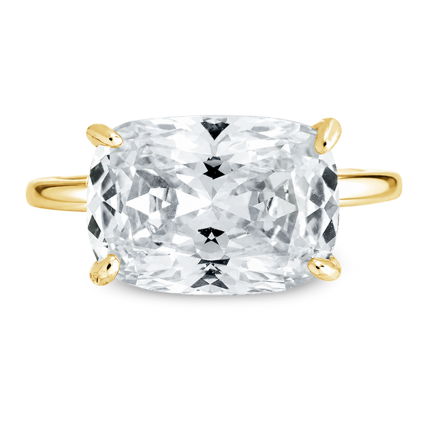 Sterling Silver Cushion East-West Ring