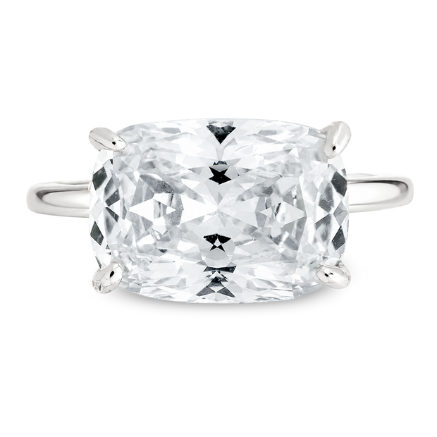 Sterling Silver Cushion East-West Ring