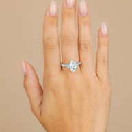 Sterling Silver Marquise & Trillion Ring
