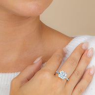 Sterling Silver Princess Baguette Ring