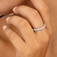 Sterling Silver Dainty Gracie CZ Eternity Ring